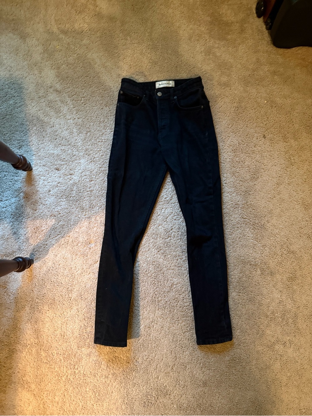 Reformation Women's Skinny Jeans in Black - size 25